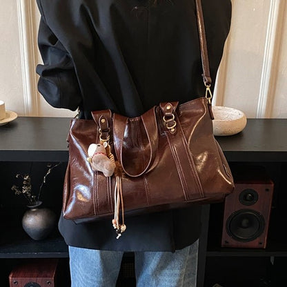 Cute pony pendant large capacity travel tote bag - zoraflux