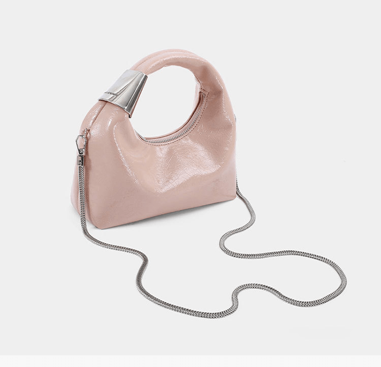 Cute thin shoulder strap silver accessory crossbody bag - zoraflux