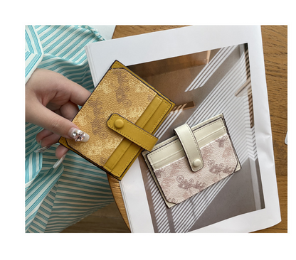 Thin exquisite pattern card holder bag