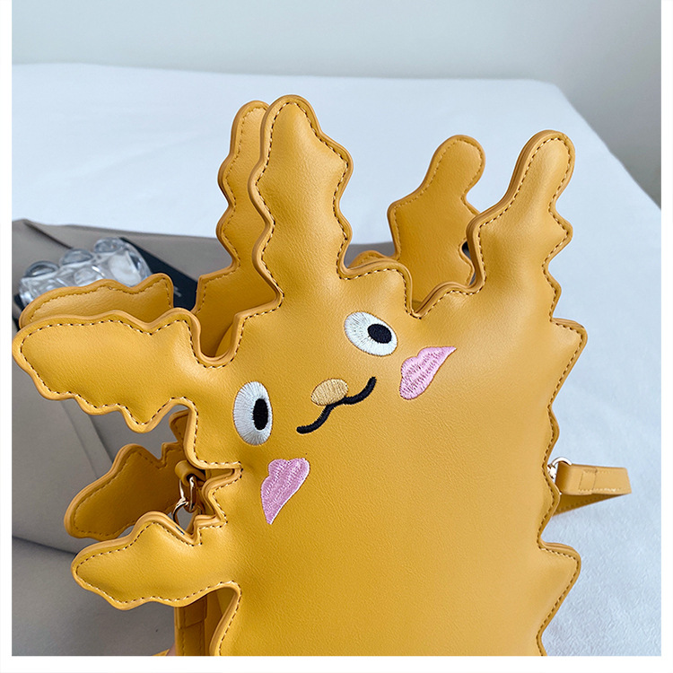 Cartoon pickup monster-shaped crossbody bag