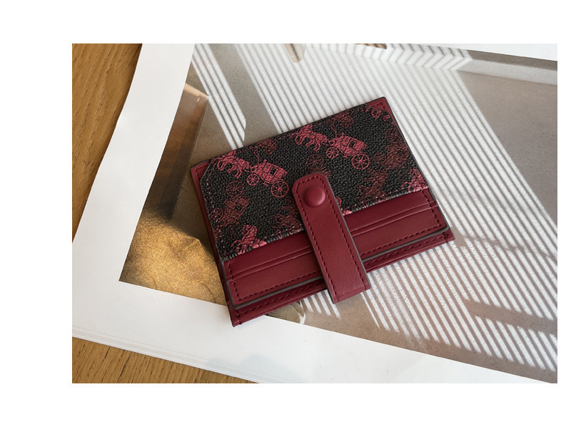 Thin exquisite pattern card holder bag