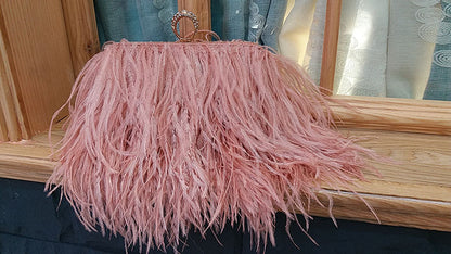 Fashionable plush evening dress chain bag