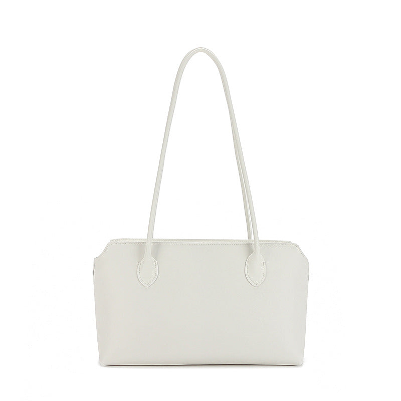 Genuine leather minimalist style tote bag