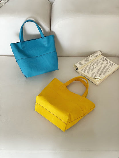 Soft leather crossbody bucket bag