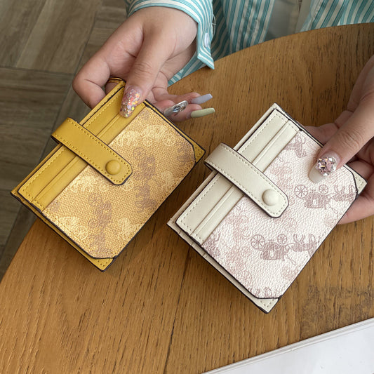 Thin exquisite pattern card holder bag