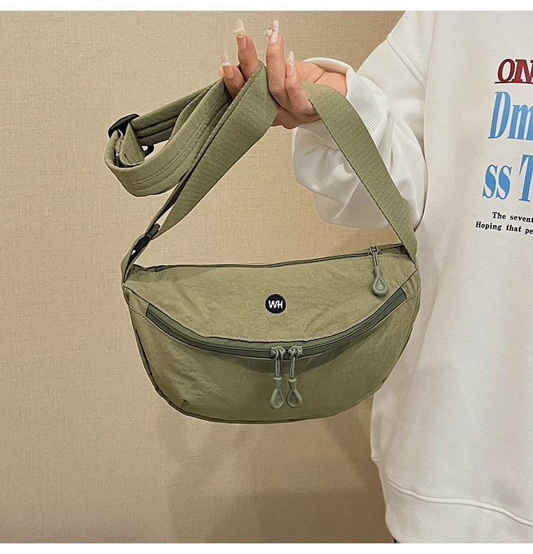Casual Texture Versatile Nylon Dumpling Bag Korean Style ins Trendy Fashionable Women's Crossbody Shoulder Bag - zoraflux