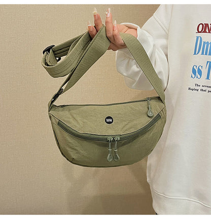 Casual Texture Versatile Nylon Dumpling Bag Korean Style ins Trendy Fashionable Women's Crossbody Shoulder Bag - zoraflux