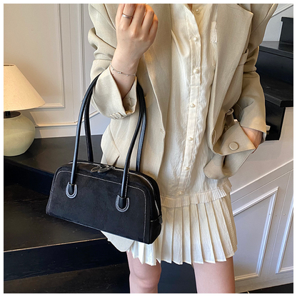 Retro baguette underarm single-shoulder bag