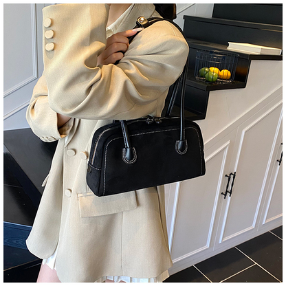 Retro baguette underarm single-shoulder bag
