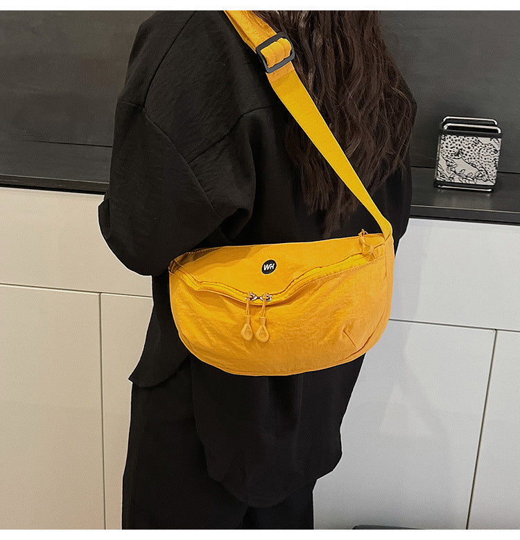 Casual Texture Versatile Nylon Dumpling Bag Korean Style ins Trendy Fashionable Women's Crossbody Shoulder Bag - zoraflux