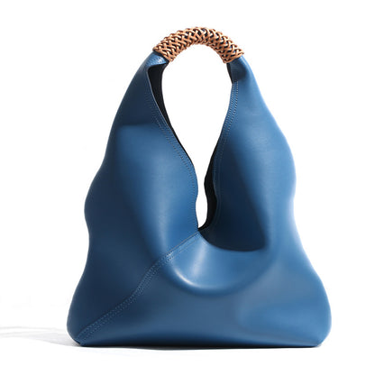 Niche light luxury genuine leather women's underarm bag