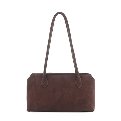 Genuine leather minimalist style tote bag