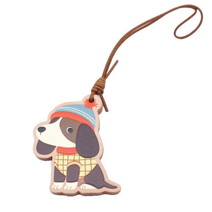 Double sided thick leather pendant gift fox dog cat snake peanut - zoraflux