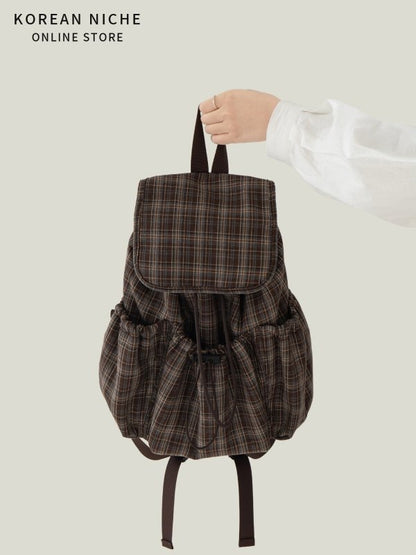 Drawstring design lightweight backpack for students and casual travel - zoraflux