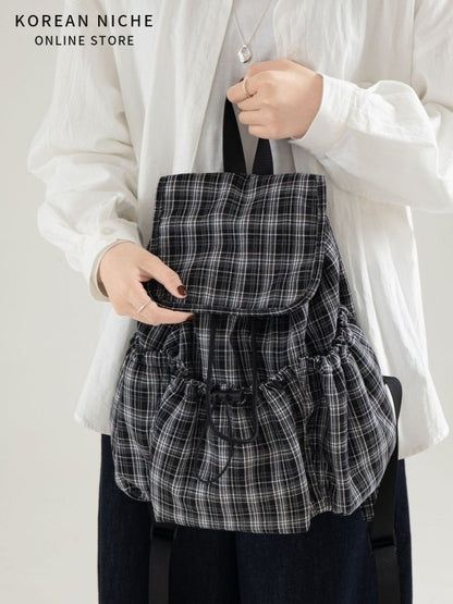 Drawstring design lightweight backpack for students and casual travel - zoraflux