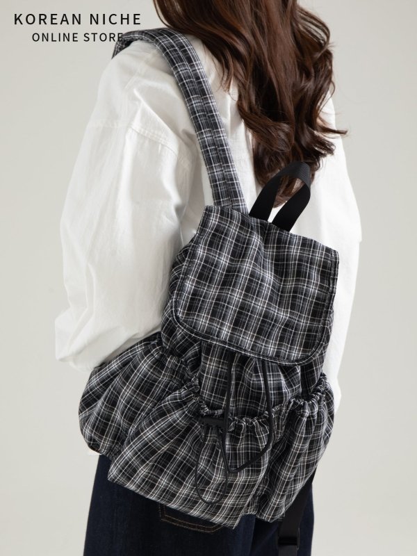 Drawstring design lightweight backpack for students and casual travel - zoraflux