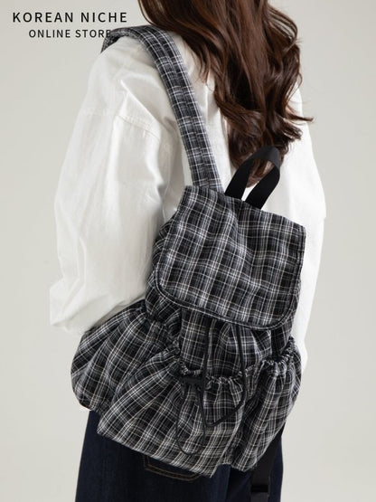 Drawstring design lightweight backpack for students and casual travel - zoraflux