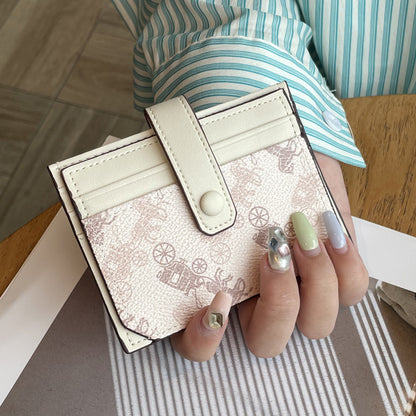 Thin exquisite pattern card holder bag