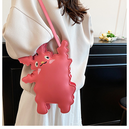 Cartoon pickup monster-shaped crossbody bag