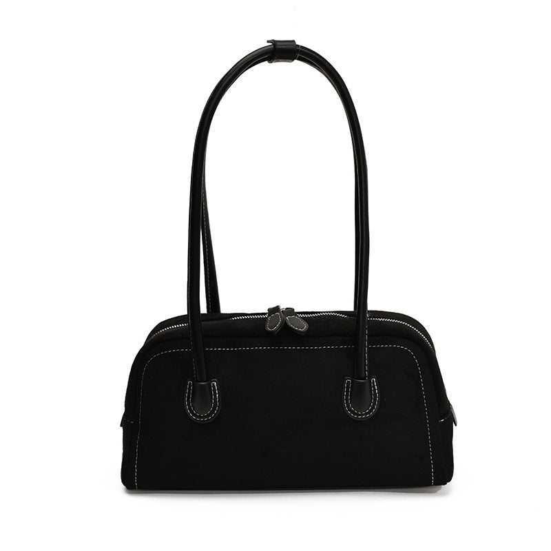 Retro baguette underarm single-shoulder bag