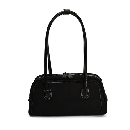 Retro baguette underarm single-shoulder bag