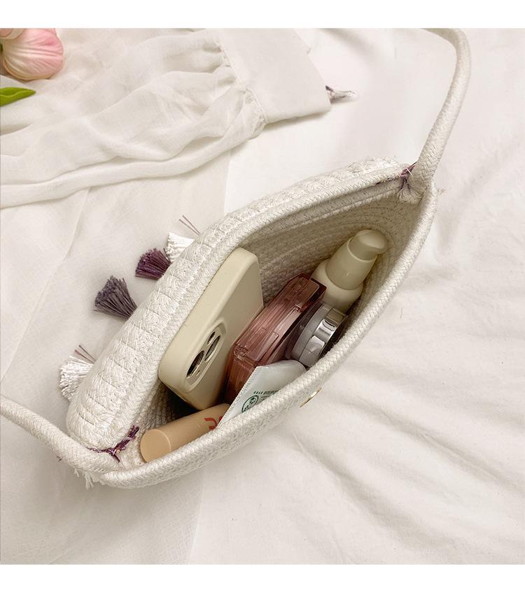 Ethnic Style Color - Block Woven Saddle Bag - zoraflux