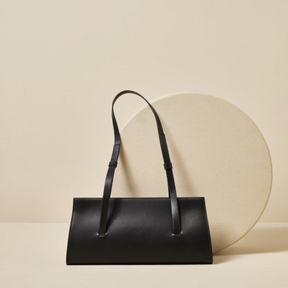 Simple French leather women's shoulder bag