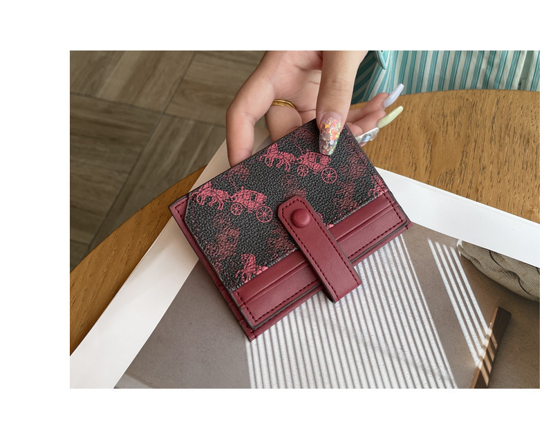 Thin exquisite pattern card holder bag