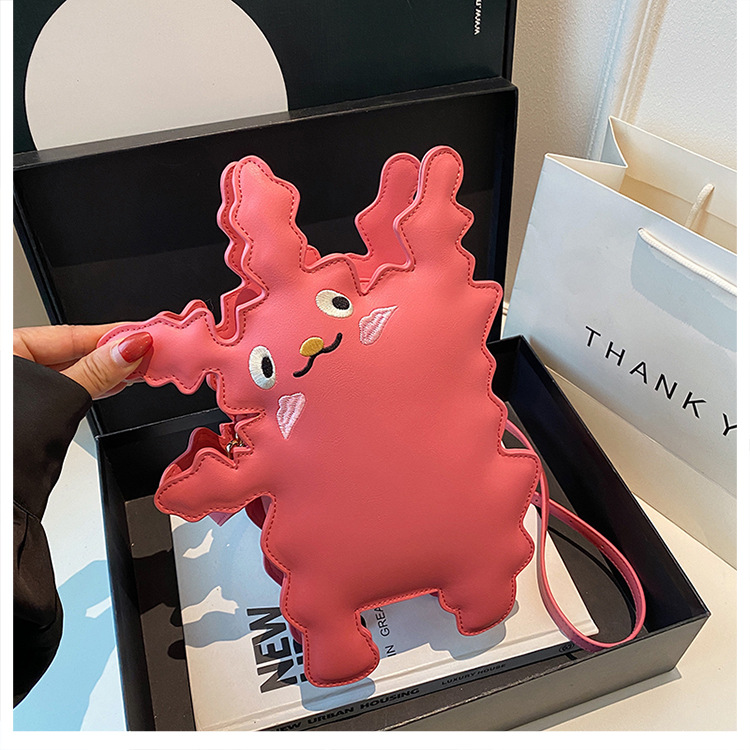 Cartoon pickup monster-shaped crossbody bag