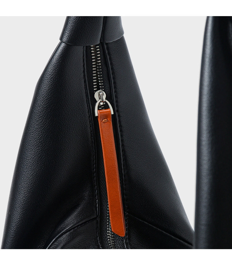 Genuine leather commuter lazy style niche women's bag