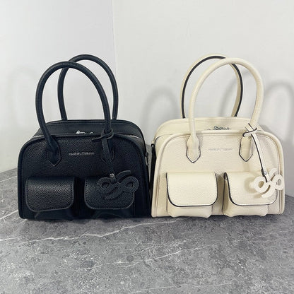 Fashionable and versatile lychee patterned crossbody bag - zoraflux