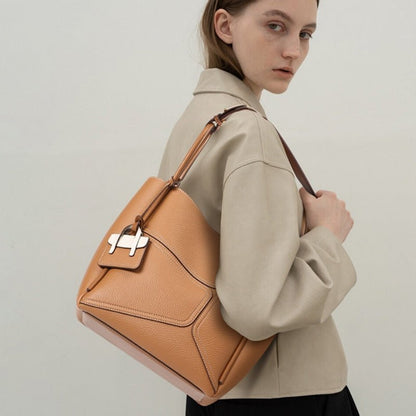 Fashionable Patchwork Versatile Business Shoulder Bag - zoraflux