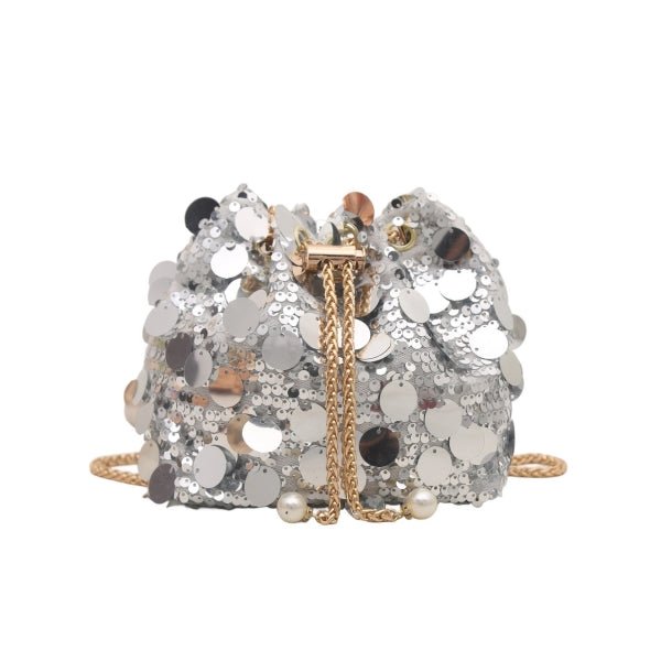 Fashionable sequined chain crossbody bag - zoraflux