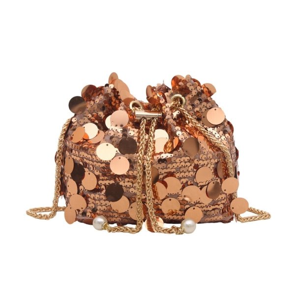 Fashionable sequined chain crossbody bag - zoraflux