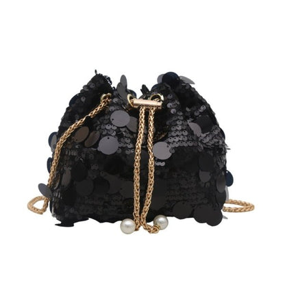 Fashionable sequined chain crossbody bag - zoraflux