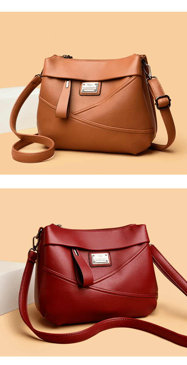 Fashionable soft leather large - capacity shoulder bag - zoraflux