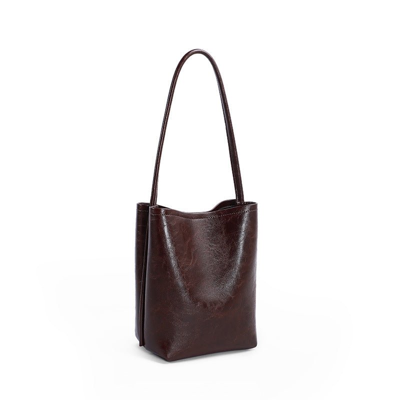 Fashionable suction button simple one shoulder bag - zoraflux