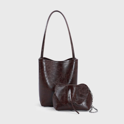 Fashionable suction button simple one shoulder bag - zoraflux