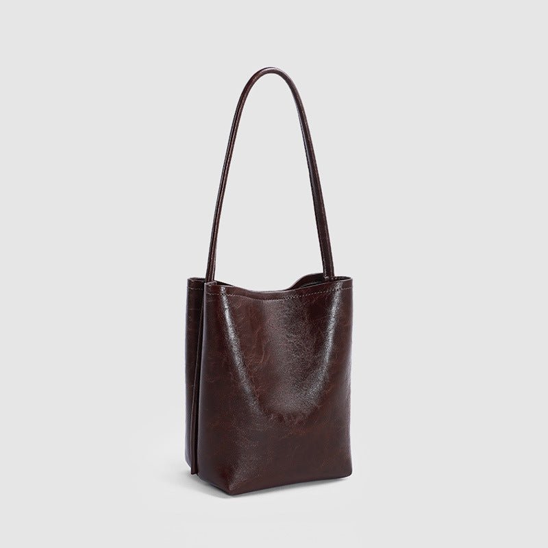 Fashionable suction button simple one shoulder bag - zoraflux