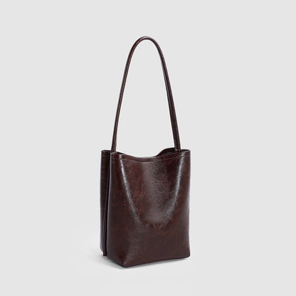 Fashionable suction button simple one shoulder bag - zoraflux