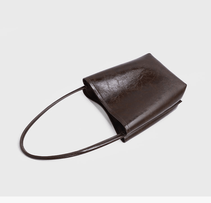 Fashionable suction button simple one shoulder bag - zoraflux