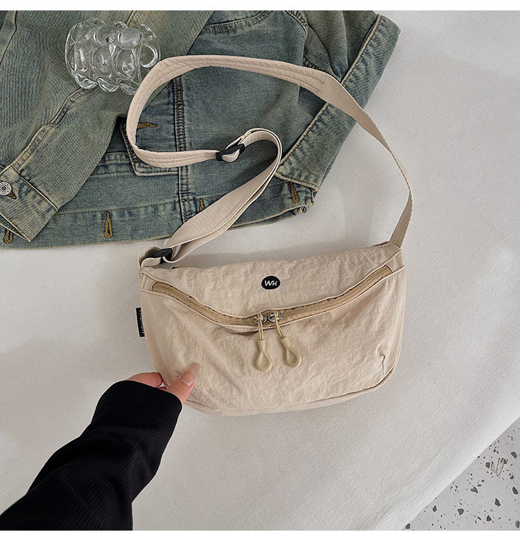 Casual Texture Versatile Nylon Dumpling Bag Korean Style ins Trendy Fashionable Women's Crossbody Shoulder Bag - zoraflux