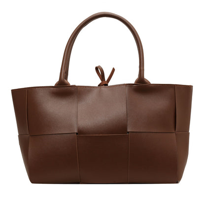 Large-capacity plaid women's handbag