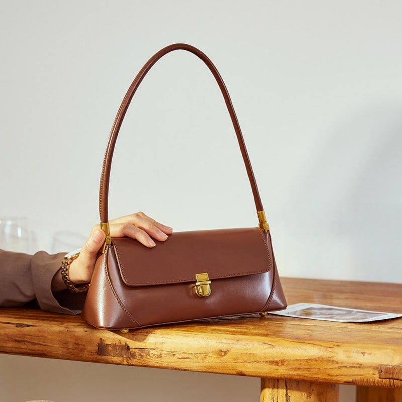 French - style minimalist round shoulder bag for women - zoraflux