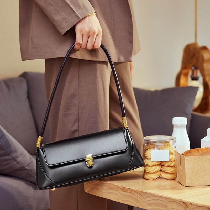 French - style minimalist round shoulder bag for women - zoraflux