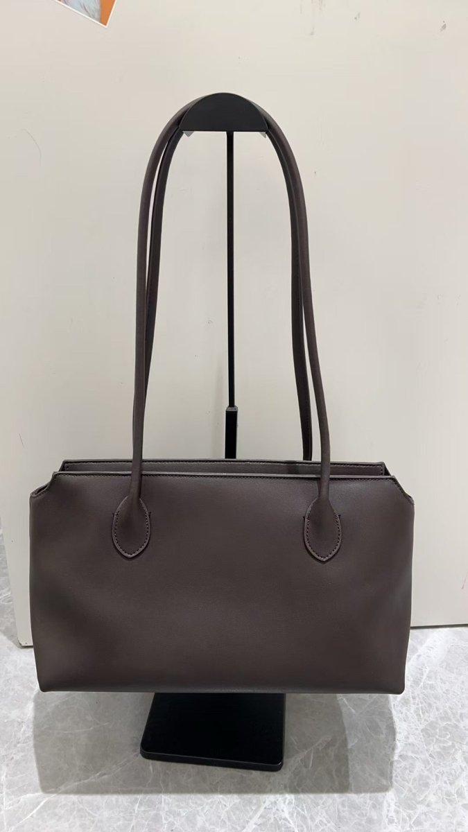 Genuine leather minimalist style tote bag - zoraflux