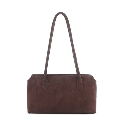 Genuine leather minimalist style tote bag - zoraflux