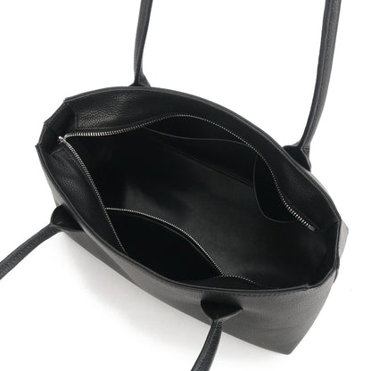 Genuine leather minimalist style tote bag - zoraflux