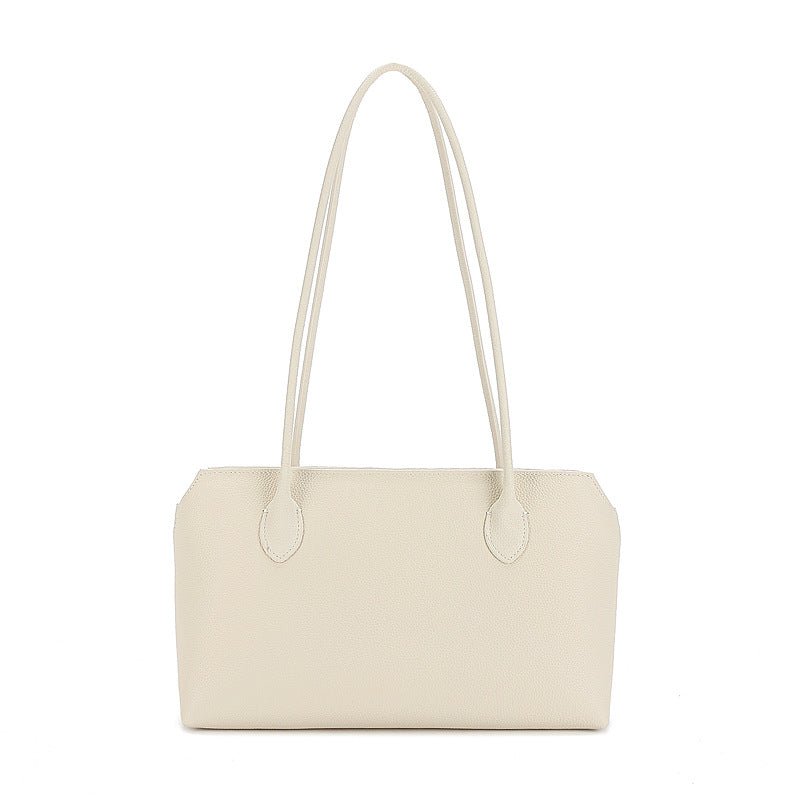 Genuine leather minimalist style tote bag - zoraflux