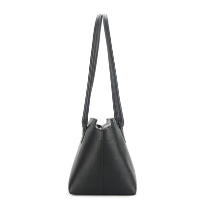 Genuine leather minimalist style tote bag - zoraflux